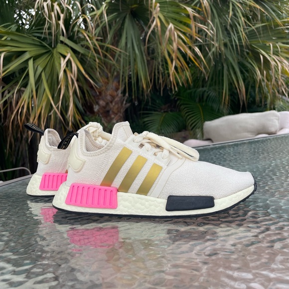 adidas Shoes - Adidas Originals NMD R1 Cream Screaming Pink Sneakers Size 7